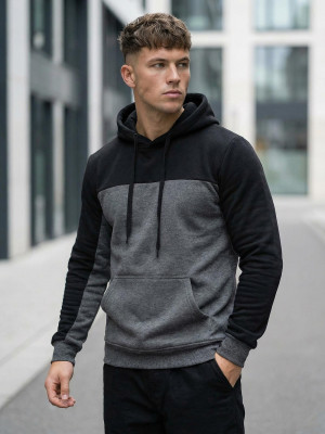 Bluza z kapturem męska grafitowa OZONEE JS/8B1307/5Z