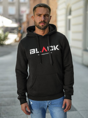 Bluza z kapturem męska czarna OZONEE JS/8B1756/3