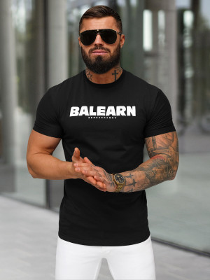 T-shirt męski slim fit czarny OZONEE NB/MT3135