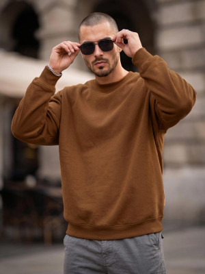 Bluza męska czekoladowa OZONEE JS/65B3988/158