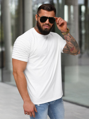 T-shirt męski biały OZONEE JS/8T88/1Z