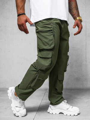 Spodnie męskie cargo wide leg khaki OZONEE O/PS5528