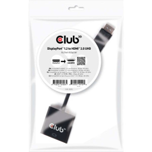 Club 3D DisplayPort 1.2 naar HDMI 2.0 UHD actieve adapter