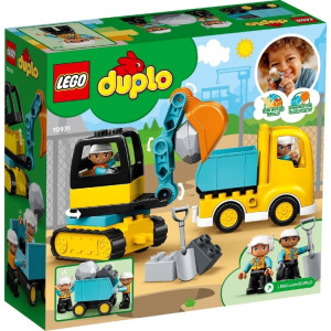 Lego DUPLO - Truck & Graafmachine met rupsbanden Constructiespeelgoed