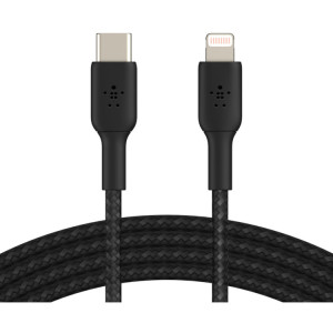 Belkin BOOSTCHARGE gevlochten USB-C naar Lightning kabel