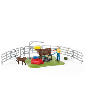 Schleich Farm World - Koe wasstation speelfiguur