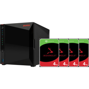 Asustor Nimbustor 4 incl. 4x Seagate IronWolf 4 TB harde schijf nas