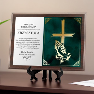 Dyplom drewniany z nadrukiem - Sakrament Bierzmowania
