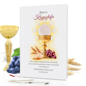 Biblia dla dzieci z okładką na komunię - Chleb i wino