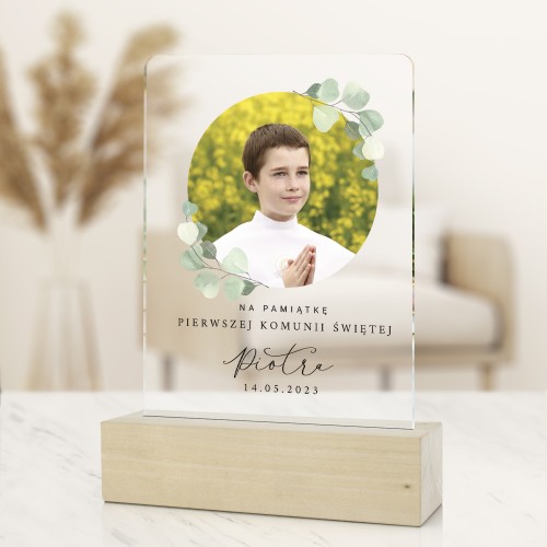 Statuetka ze zdjęciem na komunię - I Komunia Święta