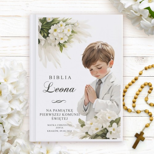 Biblia dla dzieci na I Komunię Świętą dla chłopca - Przyjdź Panie Jezu