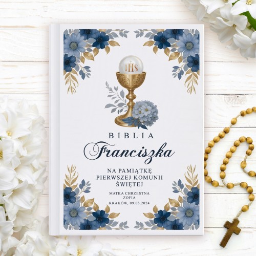 Biblia dla dzieci na I Komunię Świętą dla chłopca - W Hostii ukryty