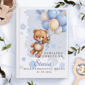 Biblia dla dzieci z nadrukiem na chrzest dla chłopca - Dziecięca radość