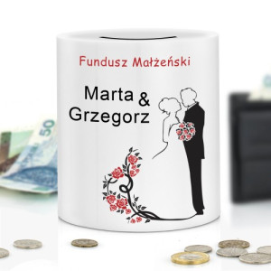 Skarbonka z nadrukiem dla pary - Fundusz Małżeński