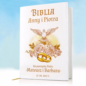 Biblia z nadrukiem dla nowożeńców na ślub - Dar miłości