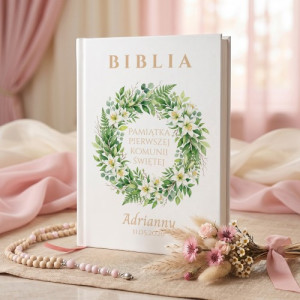 Biblia dla dzieci z dedykacją na komunię świętą - Dar Boży