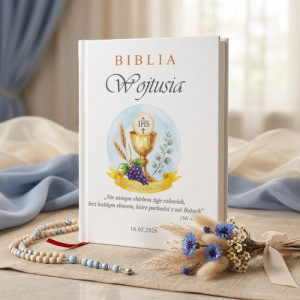 Biblia dla dzieci z dedykacją na komunię - Dobry jak Chleb