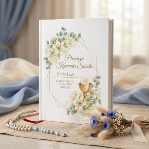 Biblia dla dzieci z dedykacją na komunię - Kielich Przymierza