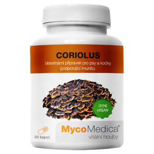 Coriolus Wrośniak różnobarwny MycoMedica 500 mg - Grzyb wspierający odporność - 90 kapsułek