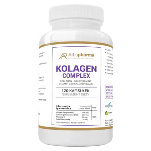 Kolagen Complex z glukozaminą, witaminą C i kwasem hialuronowym Alto Pharma - 120 kapsułek