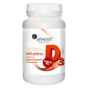 Witamina D3 4000 j.m. Forte Oil Aliness - 120 kapsułek
