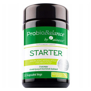 Probiotyk STARTER ProbioBalance Aliness 4 mld żywych komórek bakterii - 30 kapsułek Vege