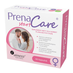 PrenaCare Start Aliness - Suplement diety dla kobiet planujących ciążę - 60 kapsułek