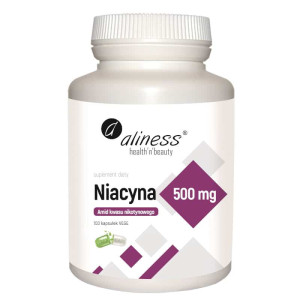 Niacyna Amid kwasu nikotynowego 500 mg Aliness - 100 kapsułek VEGE