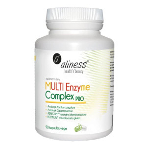 MULTI Enzyme Complex PRO Aliness - Kompleks roślinnych enzymów trawiennych - 90 kapsułek