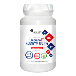 UbiquinoL KANEKA Naturalny Koenzym Q10 Aktywna forma 100 mg Aliness – 60 kapsułek
