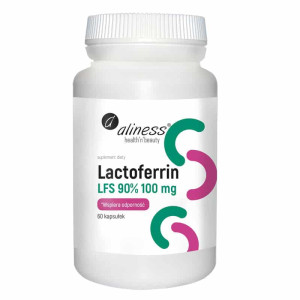 Lactoferrin LFS 90% 100 mg Aliness - Laktoferyna na wsparcie odporności - 60 kapsułek