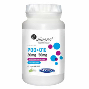 PQQ 20 mg + Q10 50 mg Aliness - Zwiększa wydolność organizmu - 60 kapsułek