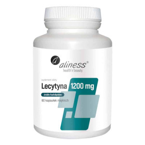 Lecytyna 1200 mg Aliness - Zdrowie układu nerwowego, serca, wątroby - 60 kapsułek