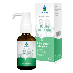 Dzikie oregano 100%, karwakrolu 90% Avitale w kroplach Aliness - 30 ml (600 porcji)