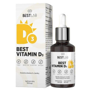 Best Vitamin D3 Best Lab - Naturalna Witamina D3 w kroplach z lanoliny - 30 ml