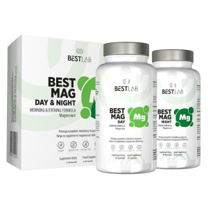BestMag Day&Night Best Lab - Magnez na dzień i na noc - 2 x 60 kapsułek