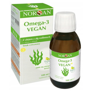 Norsan Omega-3 VEGAN Roślinny olej z alg morskich 2000 mg - 100 ml