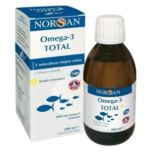 Norsan Omega 3 TOTAL z naturalnym olejem rybnym 2000 mg - 200 ml