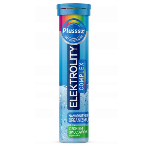 Plusssz ELEKTROLITY Complex Polski Lek - 20 tabletek musujących o smaku ananas-mango
