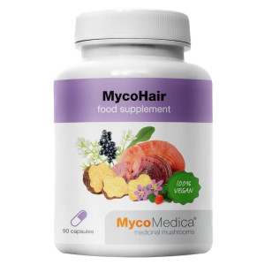 MycoHair MycoMedica - Pomaga wzmocnić włosy i pobudzić ich wzrost - 90 kapsułek