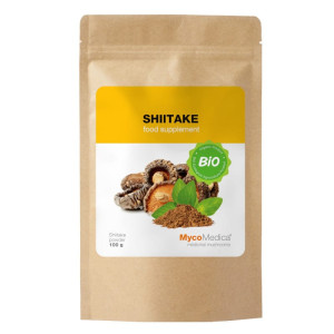 Shiitake BIO MycoMedica Grzyby w proszku - Pomaga w walce z infekcjami - 100 g
