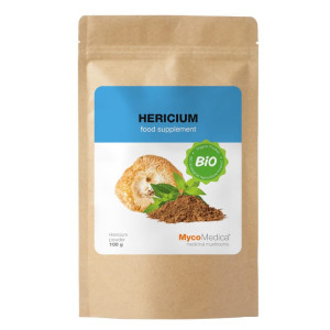 Hericium BIO MycoMedica Grzyby w proszku - Wspiera proces trawienia - 100 g