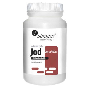 Jod (jodek potasu) Aliness - Wspomaga układ nerwowy - 200 tabletek