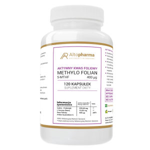 Aktywny kwas foliowy 400µg Alto Pharma - 120 kapsułek
