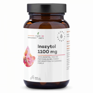 Inozytol 1100 mg, Myo-Inositol Aura Herbals - Wsparcie zdrowia psychicznego - 60 kapsułek
