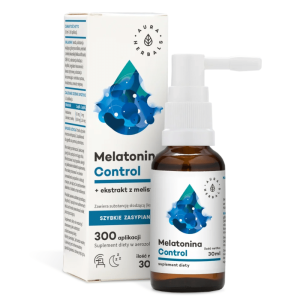 Melatonina Control + Melisa Aura Herbals - Wsparcie dobrego snu - 30 ml areozol