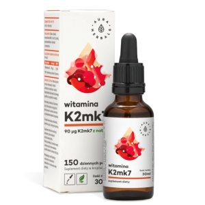 Witamina K2 MK7 Aura Herbals - Naturalna witamina K - 30 ml krople