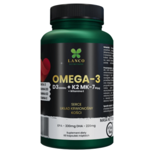 OMEGA - 3 + D3 + K2 MK7 Lanco - Wsparcie organizmu w okresie jesienno-zimowym - 60 kapsułek