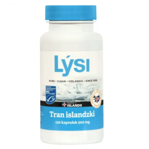 Lýsi Tran islandzki 500 mg - Naturalne Omega-3 z Wątroby Dorsza - 120 kapsułek