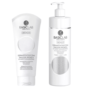 Dermatologiczna emulsja myjąca BASICLAB - Do skóry ultrawrażliwej -  100 ml / 300 ml